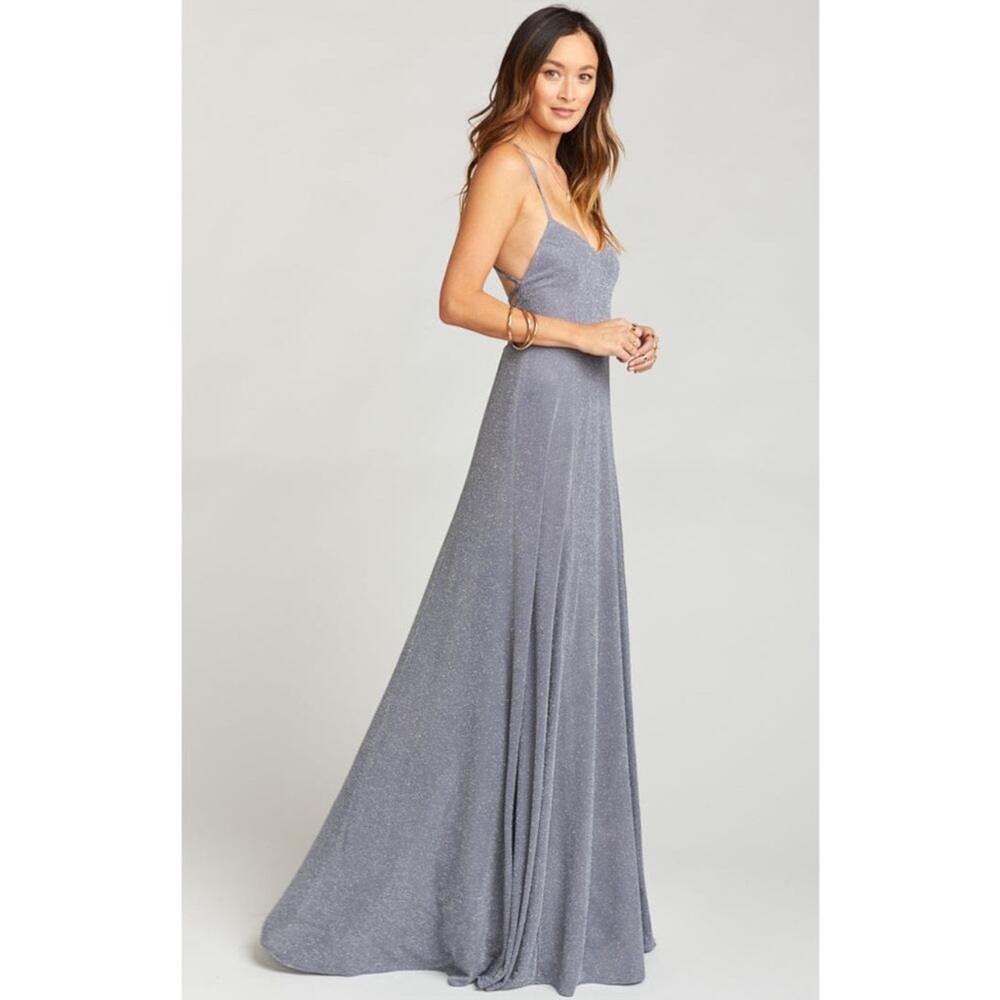Show Me Your MuMu Godshaw Goddess Gown in Dancing Queen Shine Smoke Size XXL - Picture 2 of 7